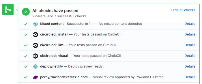 check passed
