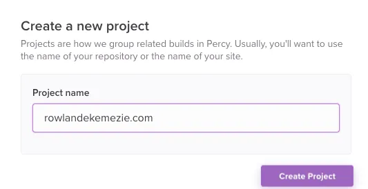 Create project Percy